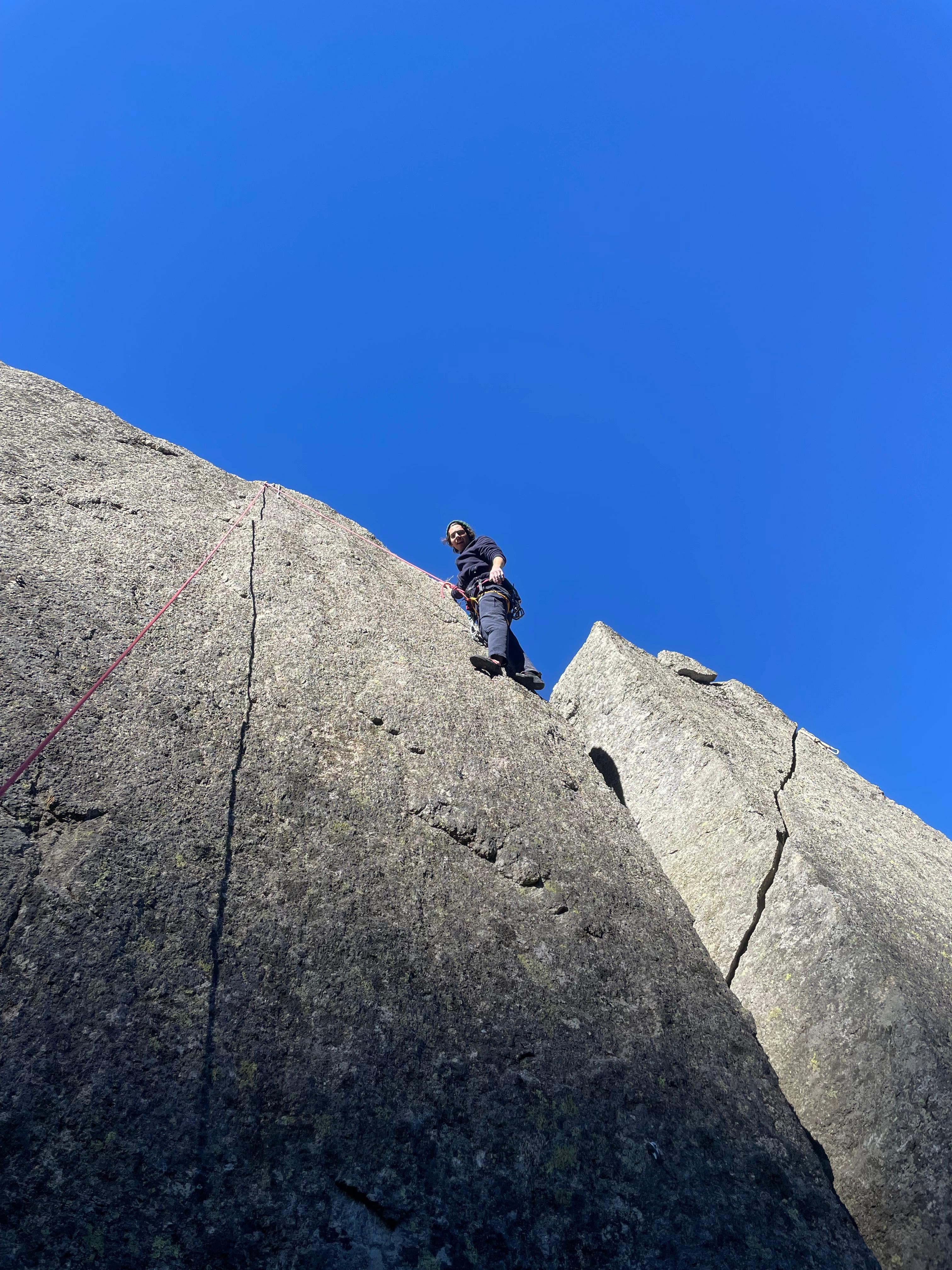 Andrea climbing