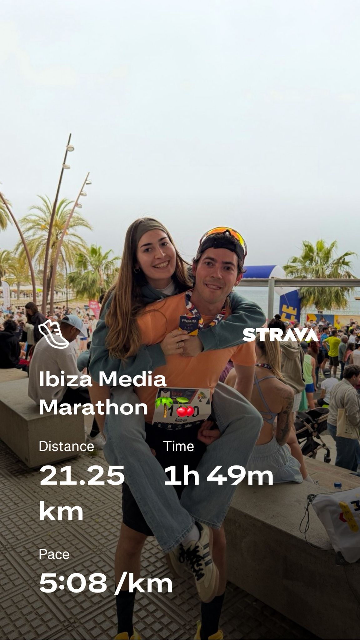 Andrea after Ibiza Half Marathon